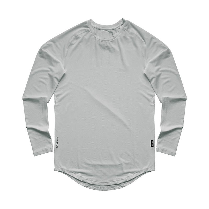 Men''s Autumn T-Shirt Style Youth Bird''S-Eye Fabric Quick-Drying Long-Sleeve T-Shirt Men''s Trendy Versatile Sports Base Shirt - Image 1