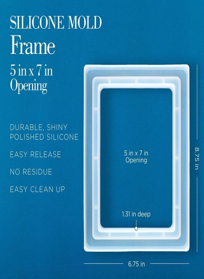 Mod Podge Silicone Resin Mold, Clear Silicone Casting Mold Frame with 5" x 7" Opening for Epoxy Resin, Craft Supplies for DIY Resin Arts and Crafts Projects, 27581 - Image 2