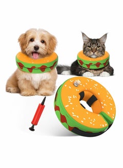 Protective Inflatable Dog Recovery Cone Collar for Smal Medium Large Dog, Soft E-Collar Donut Alternative After Surgery Dogs Cats - Prevent from Licking Biting Wound (Small)