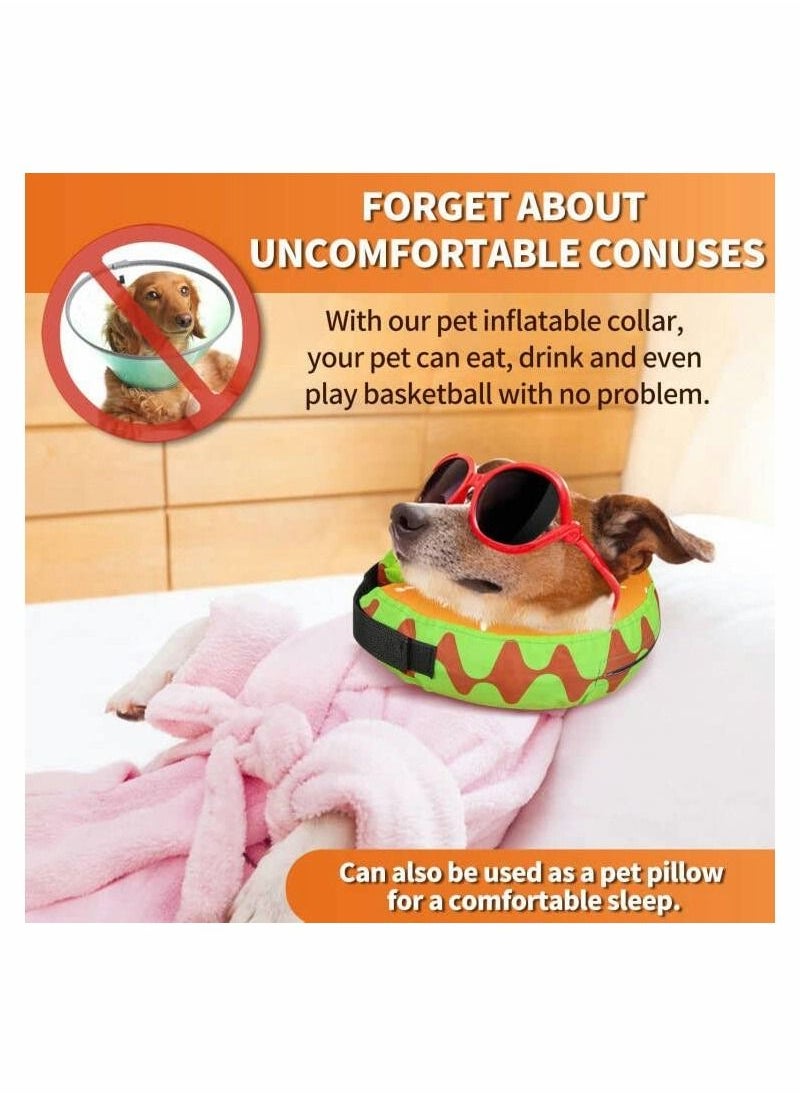 Y&D - Protective Inflatable Dog Recovery Cone Collar for Smal Medium Large Dog, Soft E-Collar Donut Alternative After Surgery Dogs Cats - Prevent from Licking Biting Wound (Small) - Image 1