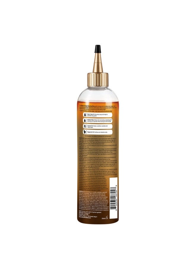 African Pride African Pride Black Castor Miracle Braid & Scalp Cleansing Rinse - Removes Hair Build Up & Soothes Scalp, No Frizz, Contains Black Castor Oil, Micellar Water, Coconut Oil, Peppermint Oil, 12 oz  - Image 2