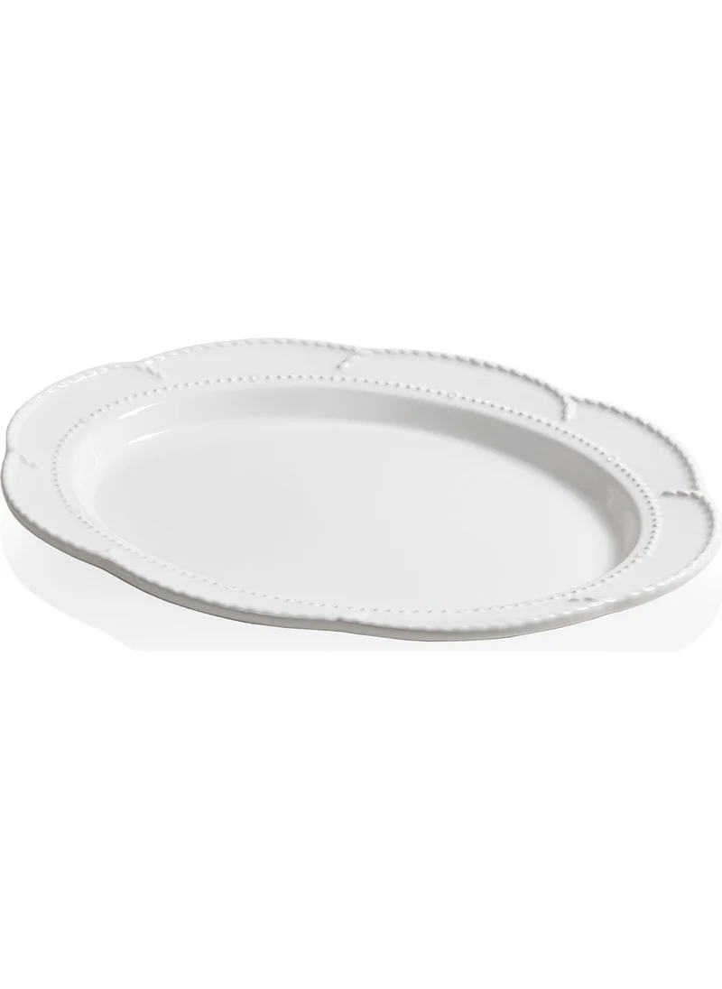 The Mia Grande Serving Plate White 41X31 cm GRD0012