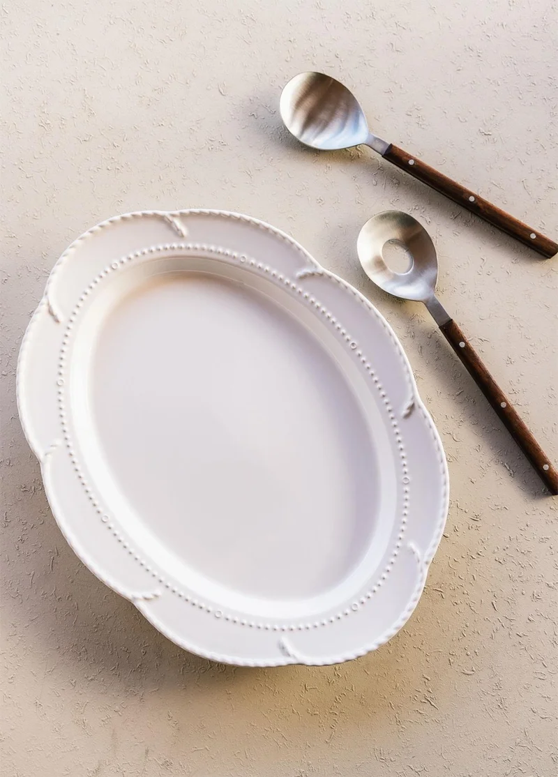 ذا ميا Grande Serving Plate White 41X31 cm GRD0012