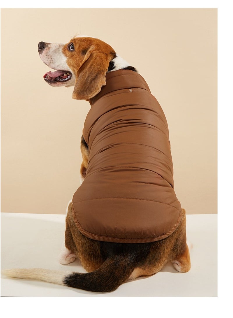 Loquat Squality Pet Dog Clothes Vest Winter  Brown - Image 1