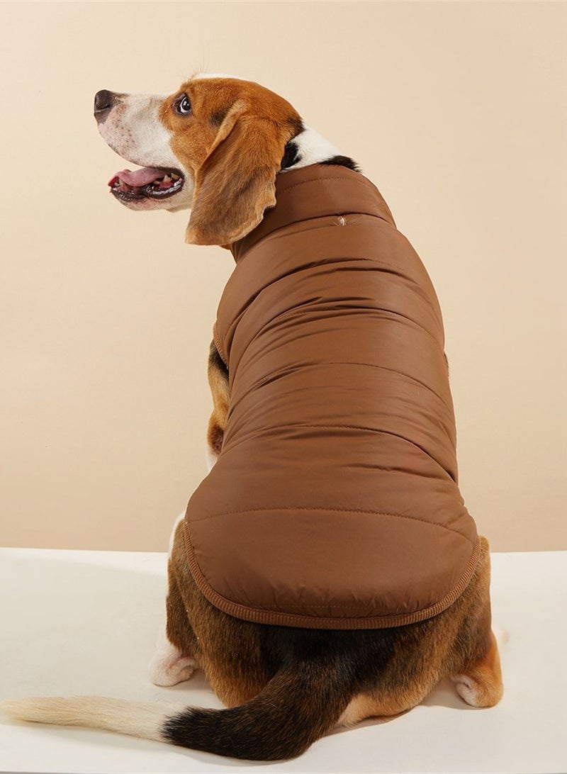 Loquat Squality Pet Dog Clothes Vest Winter  Brown - Image 3