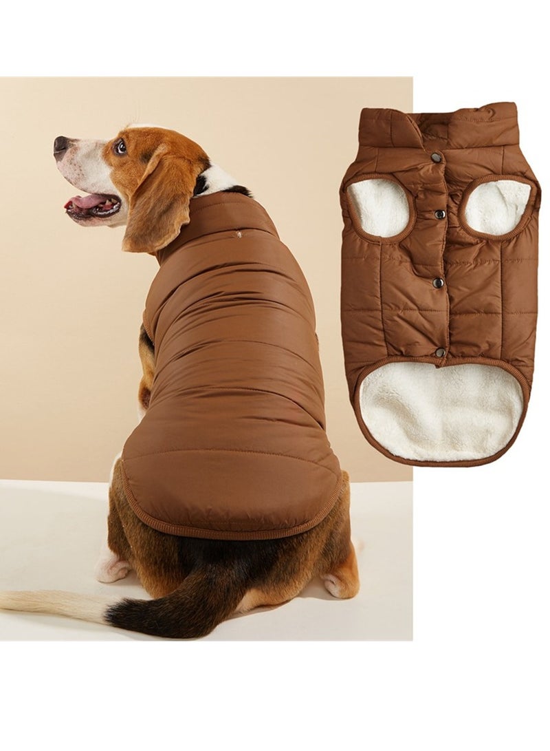 Loquat Squality Pet Dog Clothes Vest Winter  Brown - Image 2