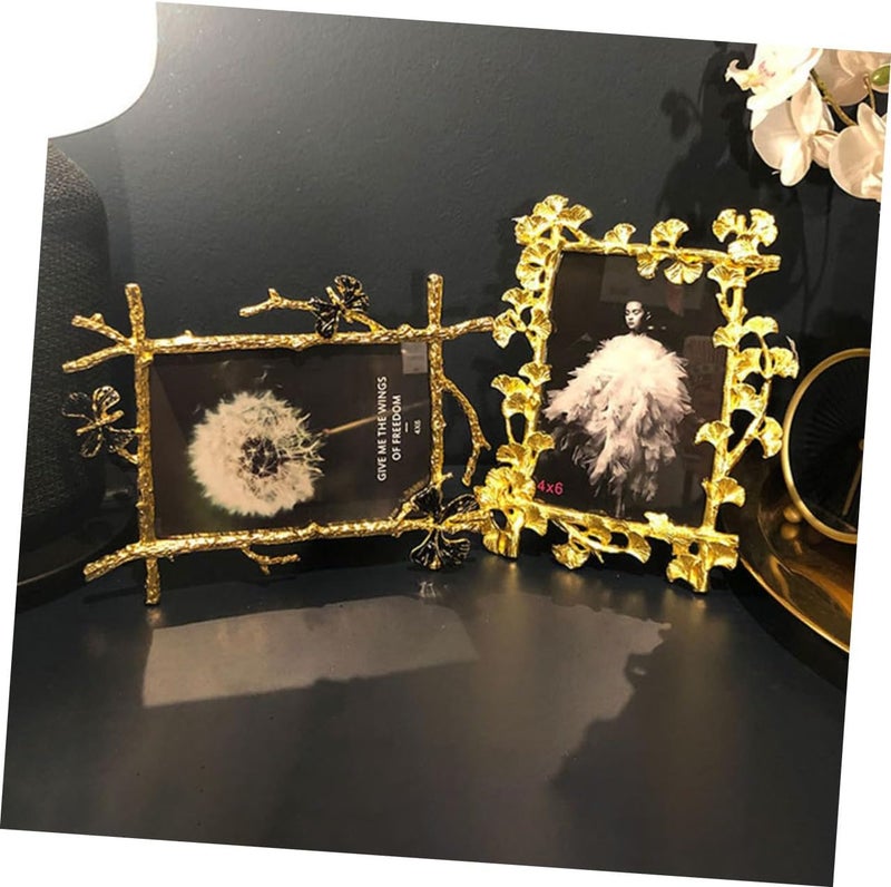 Elegant Pink Branch Butterfly Photo Frame 10-inch Horizontal Vertical Metal Photo Holder Wedding Home Table Décor - Image 5