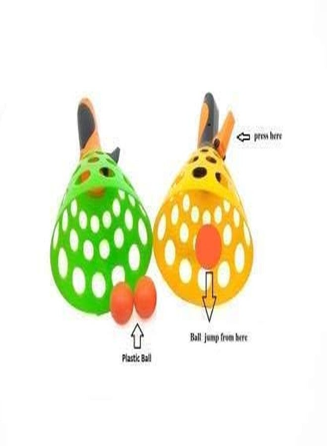 Touchcart Click and Catch Twin Ball Game Indoor Outdoor Toy Set, Pop & Catch Ball Play Fun Boys & Girls (Color May Vary) - Image 2