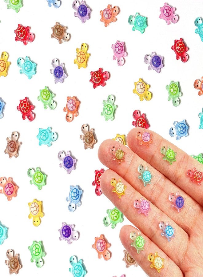 VICROIC 100 PCS Mini Resin Turtle, Miniature Resin Turtles, Tiny Turtle Animals for Dollhouse, Aquarium, Cake Decorations, Fairy Garden Landscape - Image 5