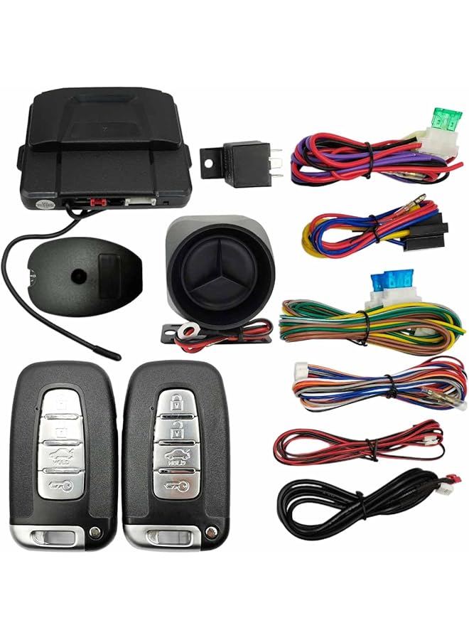 Generic 3Xr Car Alarm System For Hyundai With 2 Keys | Car Anti-Theft Security System  - Image 1