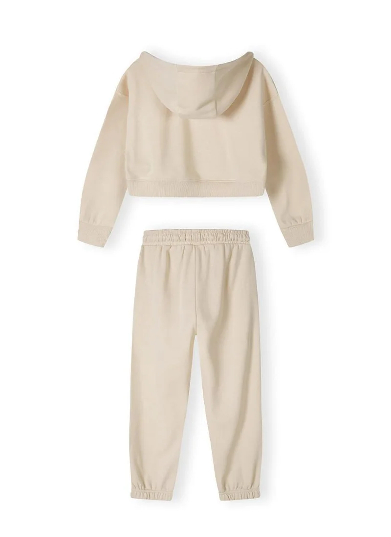 MINOTI Kids Girls Tracksuit Set with Zip Hoodie and Jogger Trousers