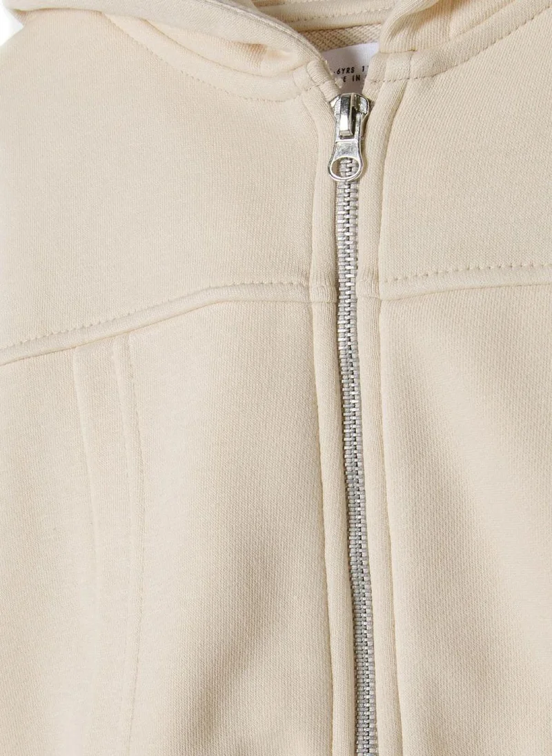 MINOTI Kids Girls Tracksuit Set with Zip Hoodie and Jogger Trousers