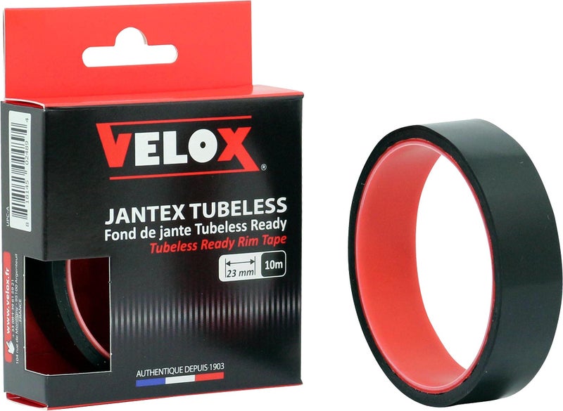Velox Unisex Adult Jantex Tubeless Rim Tape - Black, 23 mm x 10 m - Image 1