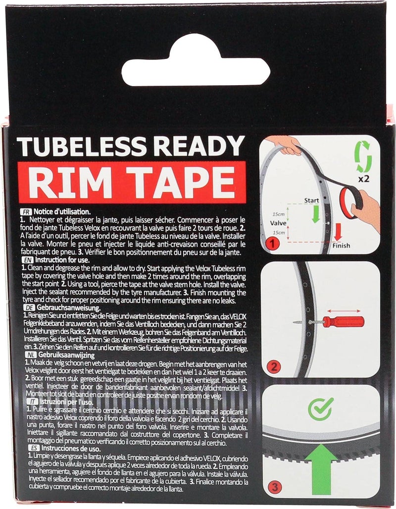 Velox Unisex Adult Jantex Tubeless Rim Tape - Black, 23 mm x 10 m - Image 2