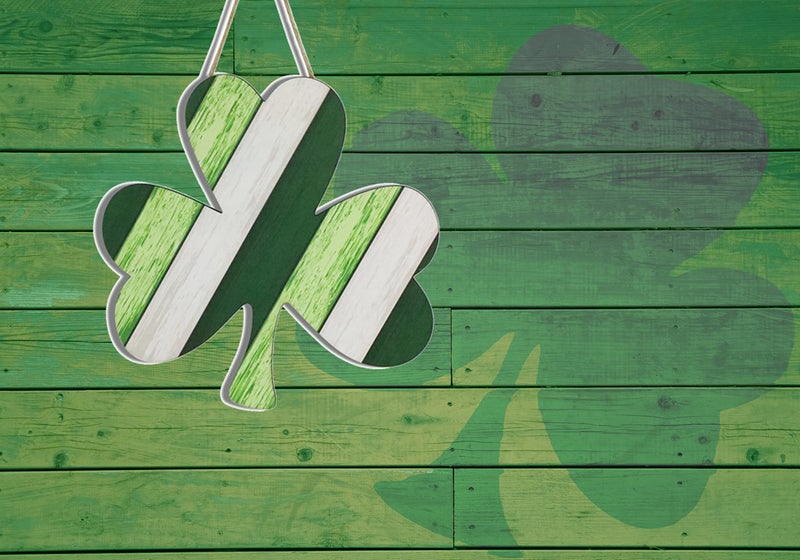 Davsolly St Patrick Day Wooden Hanging Wreath Decoration Shamrock Hanging Sign Wood for Irish Party Saint Patrick Day Home DÃ©cor - Image 2