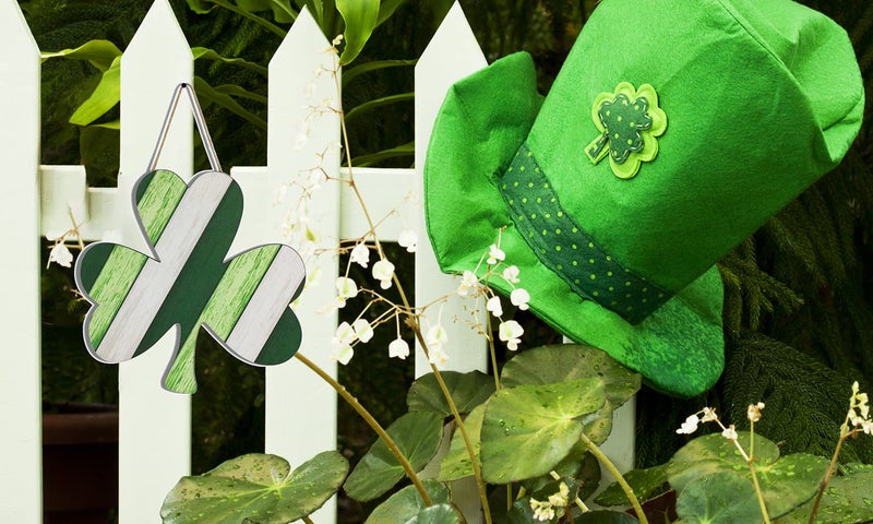 Davsolly St Patrick Day Wooden Hanging Wreath Decoration Shamrock Hanging Sign Wood for Irish Party Saint Patrick Day Home DÃ©cor - Image 3