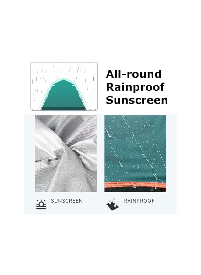 PROMASS خيمة تخييم، خيمة قابلة للطي ومقاومة للماء، خيمة عائلية لـ 4 أشخاص، خيمة سهلة التركيب مع حقيبة حمل، خيمة كابينة قابلة للطي لمغامرات التخييم، المشي، تسلق الجبال - Image 5