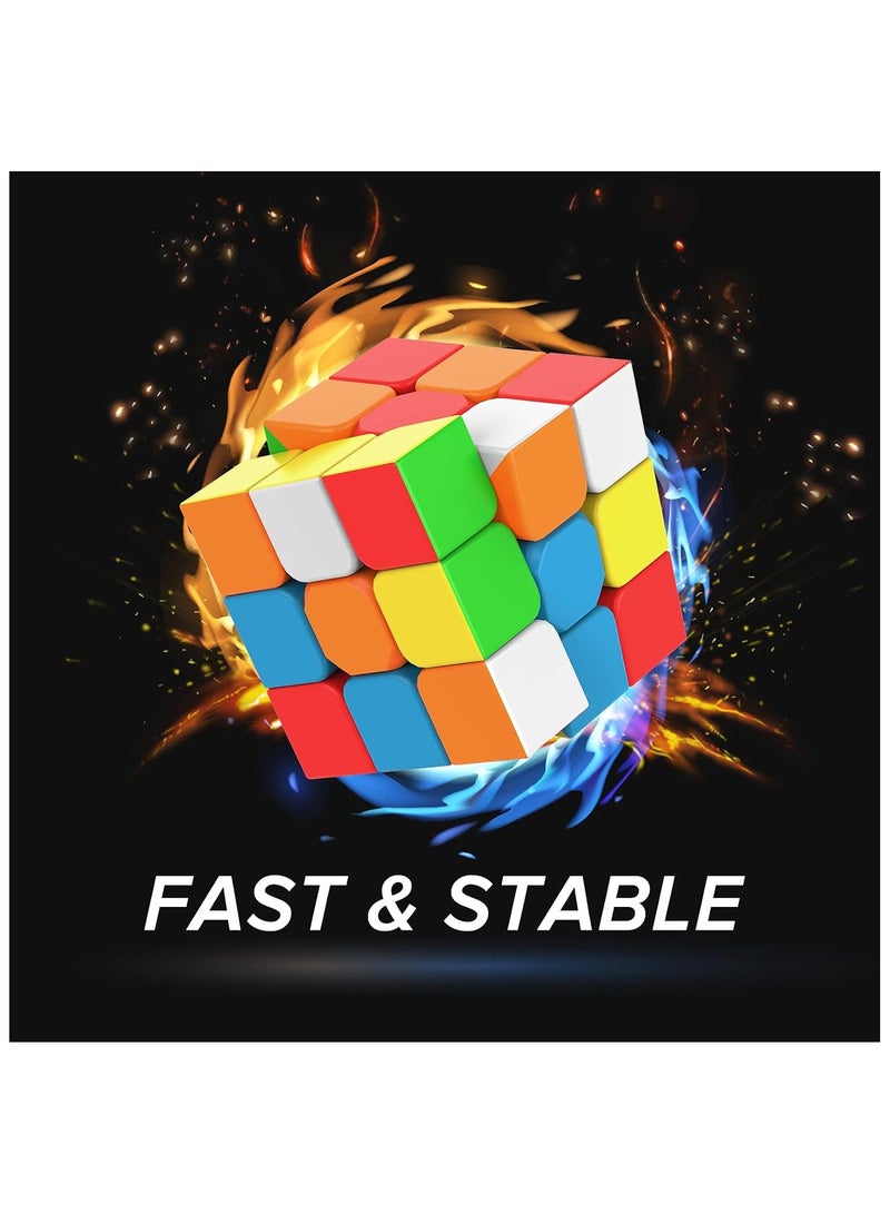Speed Cube 3x3x3 Stickerless with Cube Tutorial - Turning Speedly Smoothly Magic Cubes 3x3 Puzzle Game Brain Toy for Kids and Adult  - Image 4
