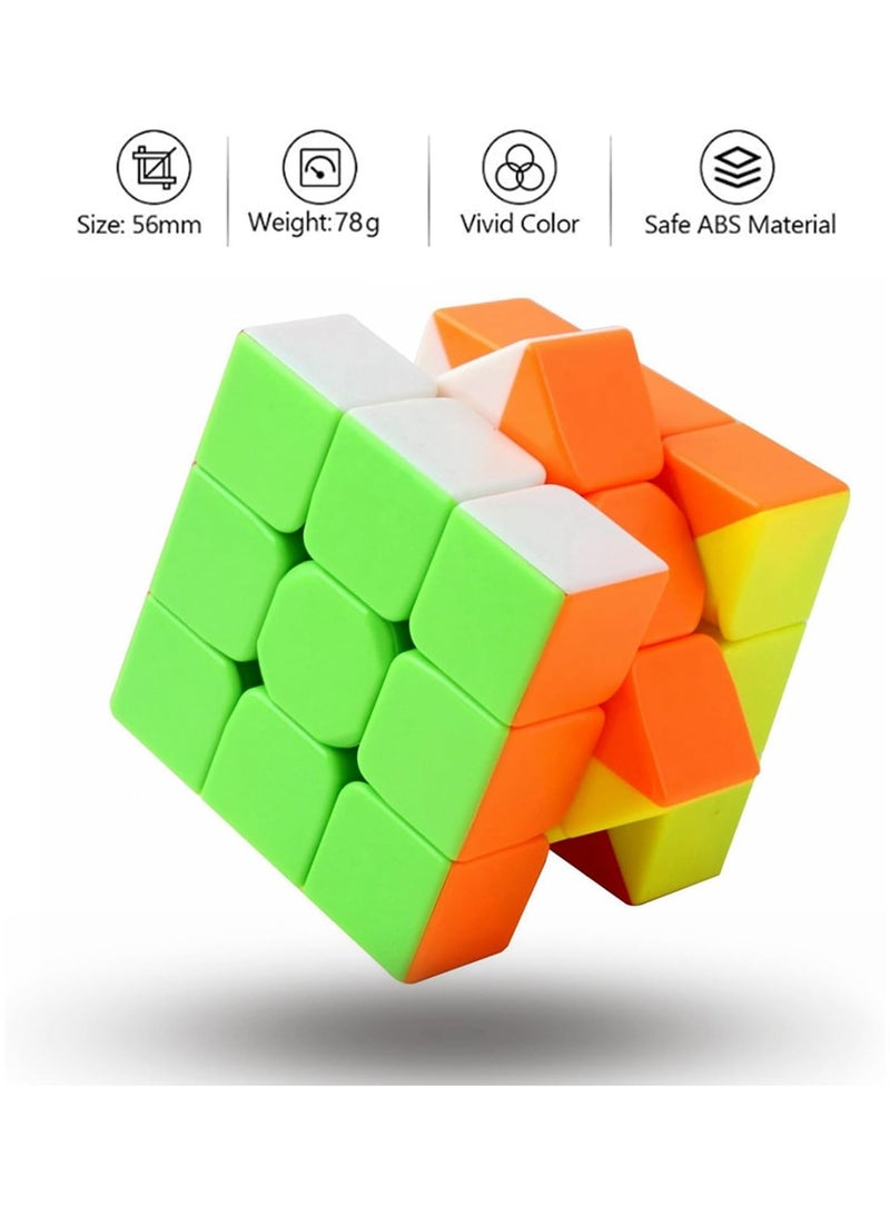 Speed Cube 3x3x3 Stickerless with Cube Tutorial - Turning Speedly Smoothly Magic Cubes 3x3 Puzzle Game Brain Toy for Kids and Adult  - Image 5