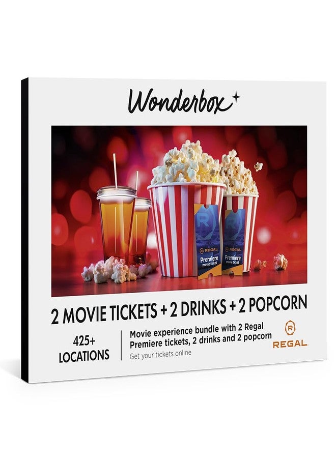 Wonderbox Regal Movie Gift Box, 2 Tickets, 2 Drinks & 2 Popcorn, Movie Night Experience for 2, Valid at 425 Locations - Image 1