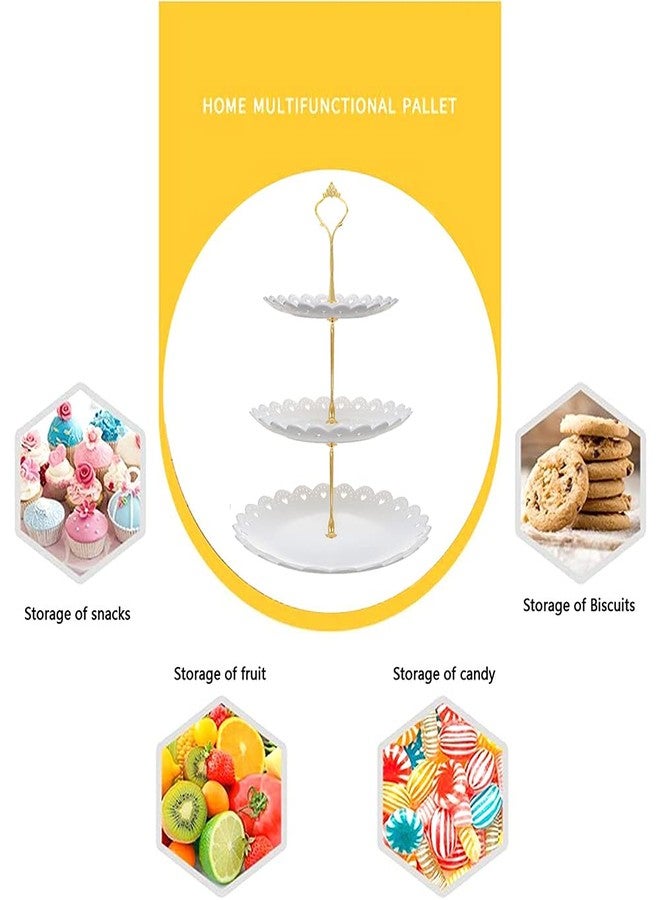 FEOOWV 5 Piece Cake Stand Set with Appetizer Trays Dessert Fruit Snack Tower Tray for Wedding Home Birthday Tea Party Serving Platter - Image 5