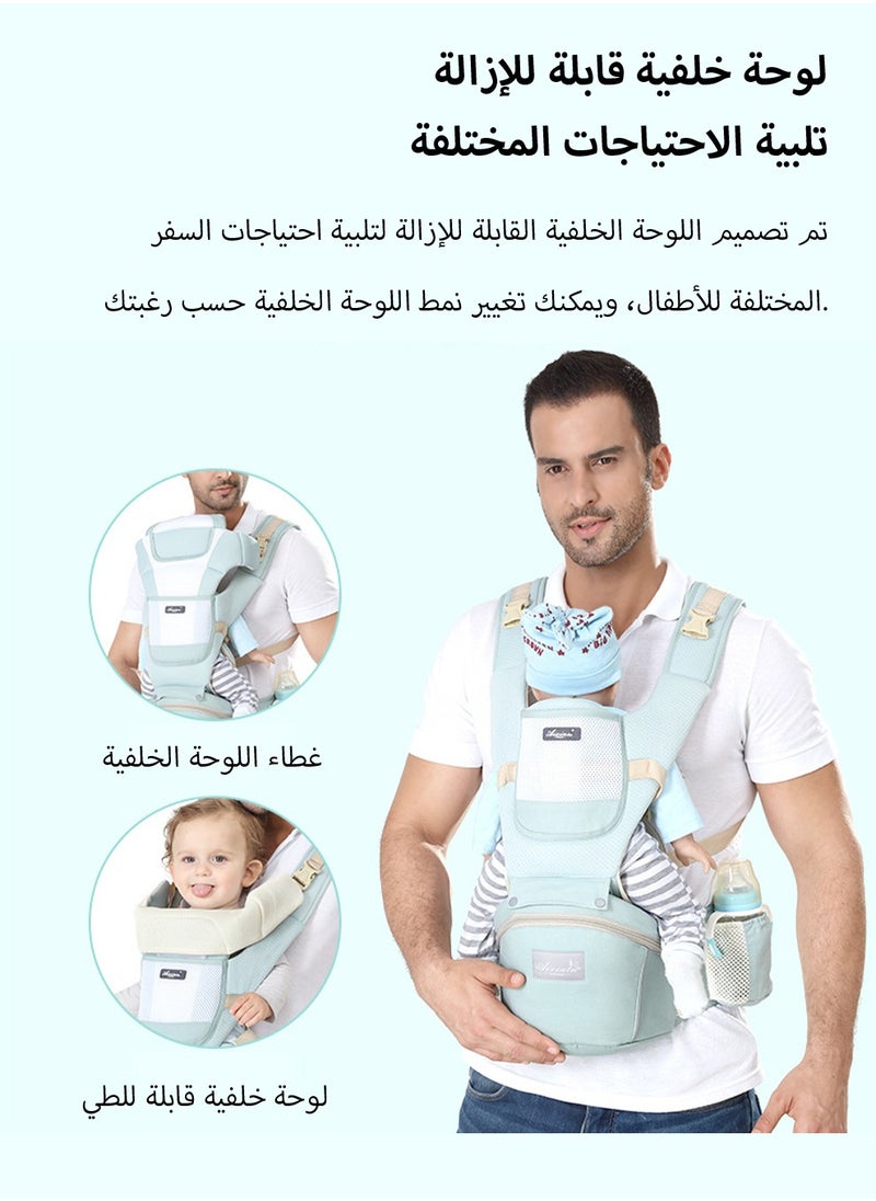 Arabest Baby Carrier Newborn to Toddler Baby Wrap Carrier with Hip Seat Baby Kangaroo Carrier Toddler Infant Baby Holder Carrier for Men/Women Dad Mom (Pink)  - Image 4