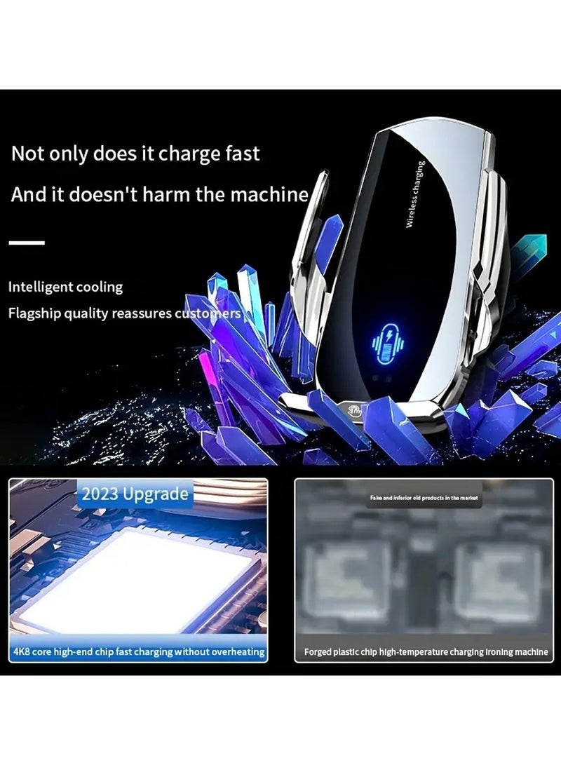 إكس ليفيل حامل الهاتف المحمول للسيارة، فتح/إغلاق تلقائي، حامل هاتف لفتحة تهوية هواء، حامل هاتف سيارة مع مشبك على شكل خطاف وليس حجب هواء، حامل هاتف يناسب سيارة هاتف كبير iPhone 15 16 series، سامسونج S25 S24 S23، شاومي - Image 3