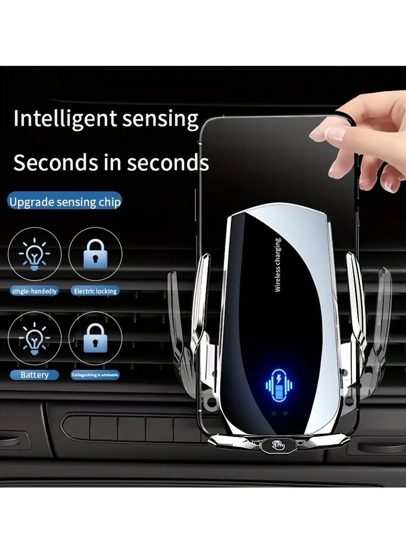 إكس ليفيل حامل الهاتف المحمول للسيارة، فتح/إغلاق تلقائي، حامل هاتف لفتحة تهوية هواء، حامل هاتف سيارة مع مشبك على شكل خطاف وليس حجب هواء، حامل هاتف يناسب سيارة هاتف كبير iPhone 15 16 series، سامسونج S25 S24 S23، شاومي - Image 2