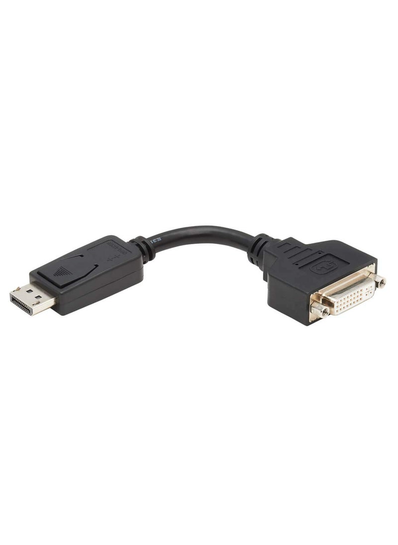 Tripp Lite Tripp Lite DisplayPort to DVI Adapter Cable DP2DVI Video Converter for DP-M to DVI-I-F 6in (P134-000)  - Image 1