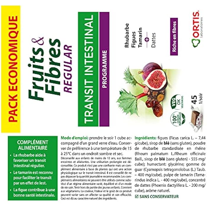 Ortis Fruits & Fibres Regular 45 Squares to Chew - Image 4