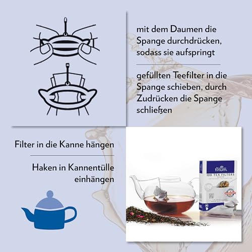 Finum Tea Click - Stainless Steel Clip for Tea Bag Filters - Image 3
