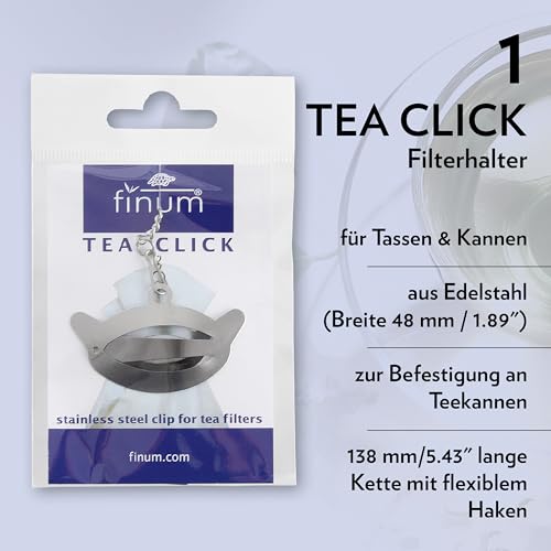 Finum Tea Click - Stainless Steel Clip for Tea Bag Filters - Image 2