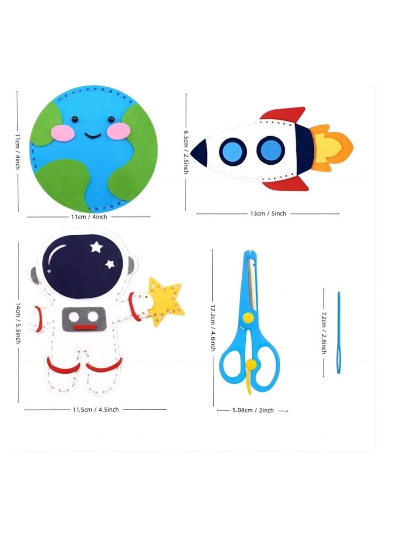 Kids Handmade Animal Sewing Kit - Universe Starry Sky Craft Kit DIY Sewing Set, Felt Plush Fun Stuffed Animals for Kids Ages 8-12, Suitable for Boys and Girls, Good for Beginners Educational Arts Cr - Image 2