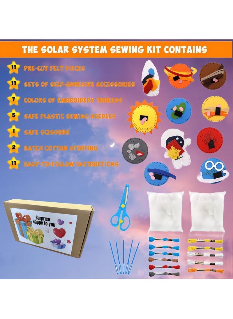 Kids Handmade Animal Sewing Kit - Universe Starry Sky Craft Kit DIY Sewing Set, Felt Plush Fun Stuffed Animals for Kids Ages 8-12, Suitable for Boys and Girls, Good for Beginners Educational Arts Cr - Image 3