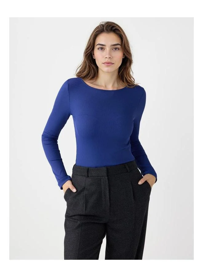 Jimmy Key Saks Narrow Fit Boat Neck Knit Blouse.