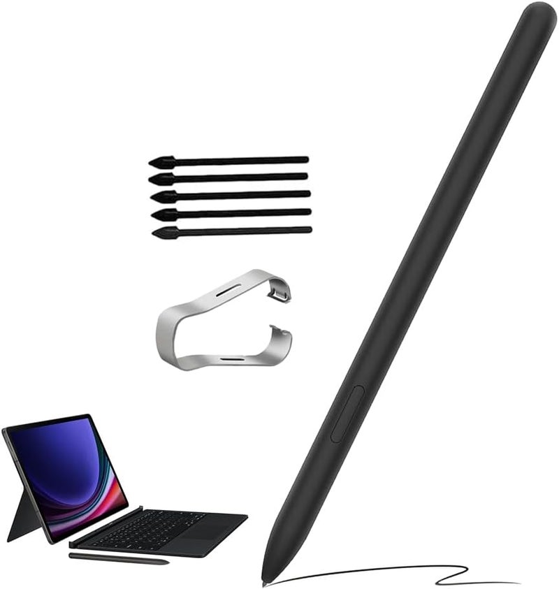 SLAUNT Replacement S Pen Compatible with Samsung Galaxy Tab S9/S9 Plus+S9 Ultra S Pen Stylus with Pen Nib (Black) - Image 1