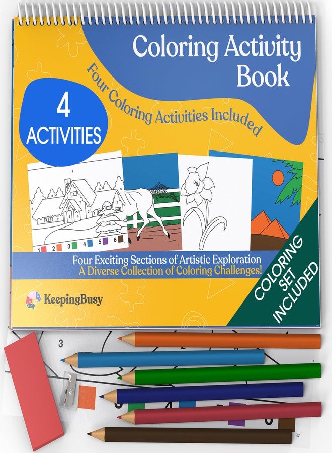 Keeping Busy Coloring Activities for Dementia Patients Art Set | Dementia Activities for Seniors Products for People with Dementia Activities for Elderly with Dementia Products for Elderly Activities - Image 1