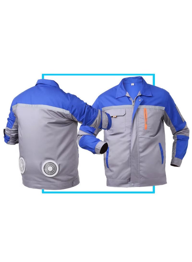 DubaiGallery Professional Cooling Fan Workwear Jacket with Built-In Dual Air Circulation Fans, Comfortable Lightweight Fabric, Long Sleeve Protection, Ideal for Hot Weather Construction, Outdoor Labor, Maintenance, Farming, Logistics and Industrial Applications - Image 2