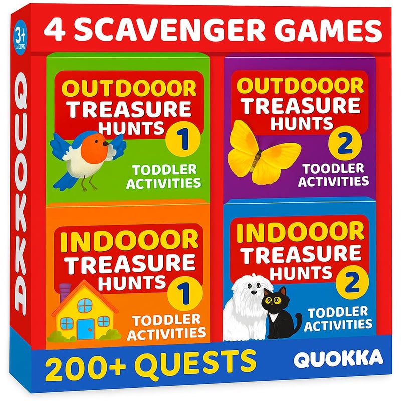 QUOKKA Scavenger Hunt Game for Toddlers 35 200 Toddler Activities Outdoor Indoor Cards Game Set Fun Educational Play for Preschool Boys and Girls and Early Development - Image 3