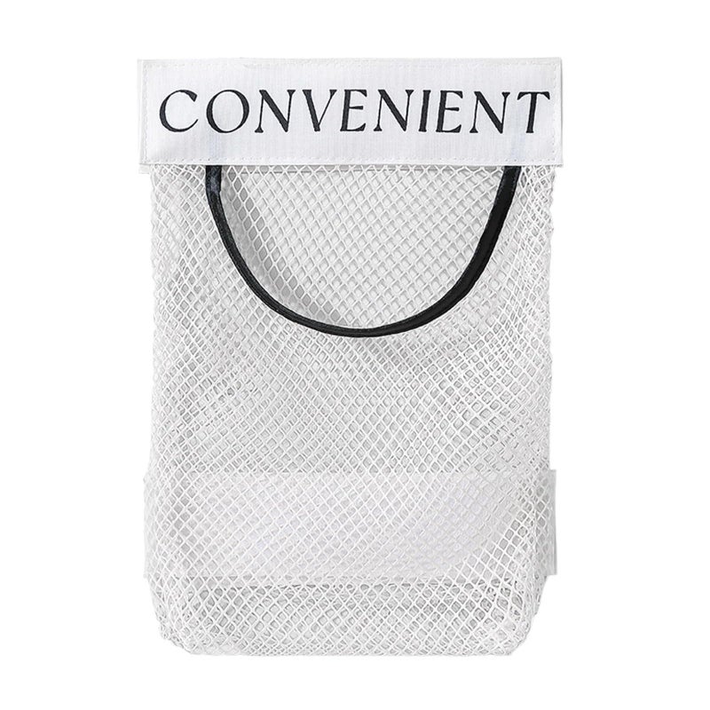 DraCra 2 Pack Trash Bag Holder Dispenser Sticky Wall Mount Mesh Convenient Storage Organizer for Home Kitchen Grocery Plastic Shopping Garbage Bags Reusable Produce Tote Bag - Image 5