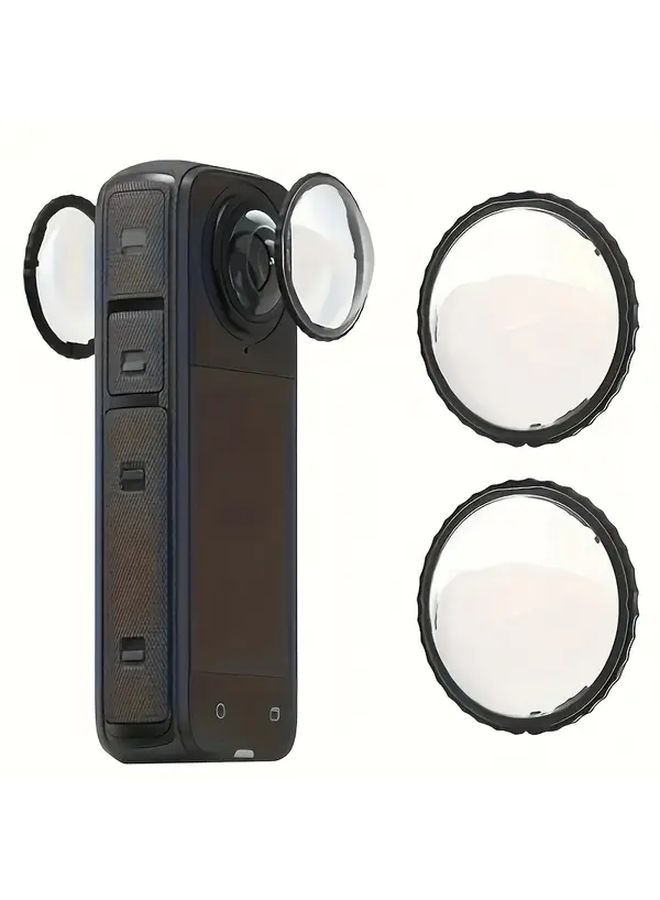 Insta360 X4 Lens Protector 2 Pack PC Material Panoramic Camera Cover - Image 1