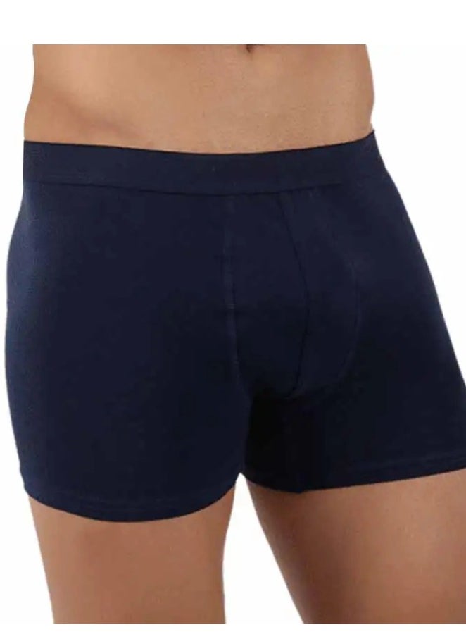 Men Basic Plain Colored Boxers Bundle of 3 Boxers (Black, Grey, Navy Blue)