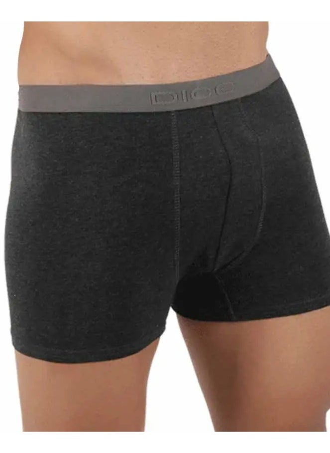 Men Basic Plain Colored Boxers Bundle of 3 Boxers (Black, Grey, Navy Blue)