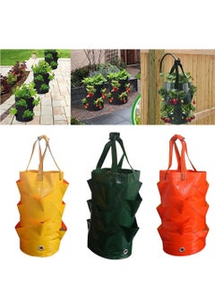 Excefore 3 Pcs Hanging Planter Bag with Handles Hanging Strawberry Planting Planter Strawberry Grow Bags Portable Grow Planter to Grow Vegetables and Fruit  - Image 1