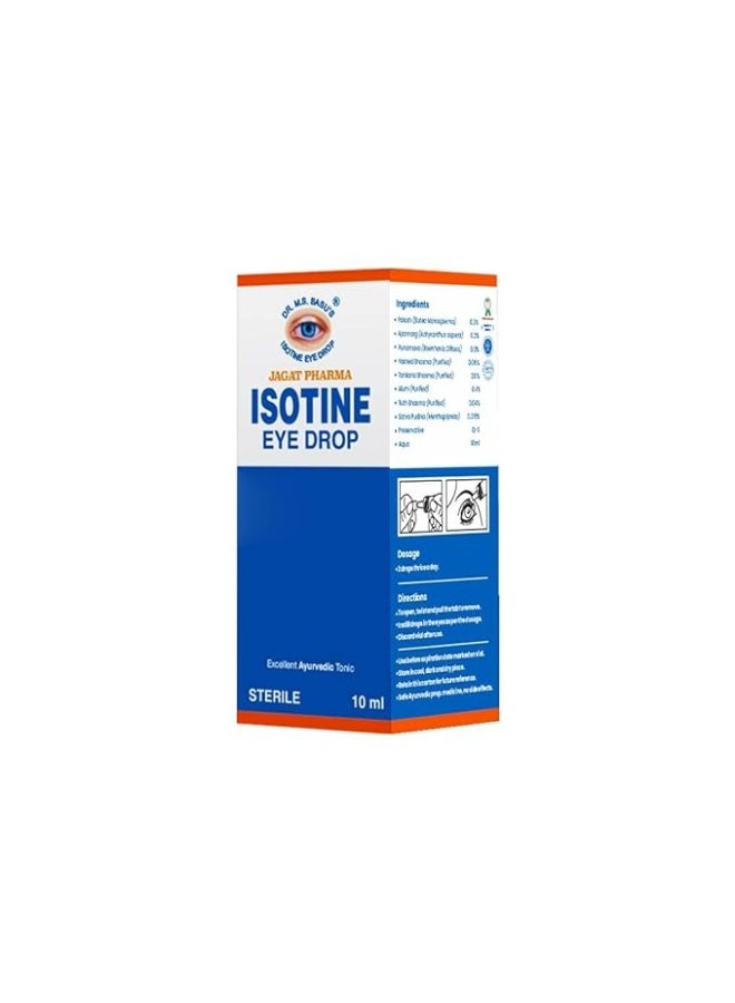 Isotine Eye Drop Palash Apamarg With 8 Herbs |For Digital Screen Strain Redness Irritation Eye Pain Increased Screen Time Pollution|(10Ml)
