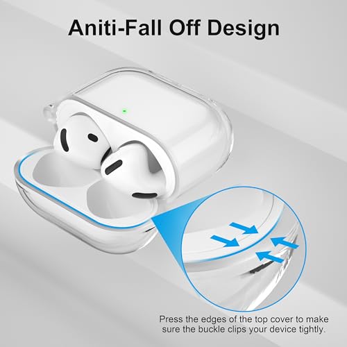 Valkit Compatible AirPods 4 Case Cover, Soft TPU Airpods 4th Generation Case Clear with Cleaner Kit, Shockproof Protective Cases with Keychain for Apple AirPods 4 Gen Cases for Women Men - Clear - Image 5