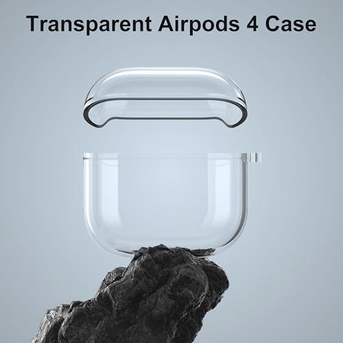 Valkit Compatible AirPods 4 Case Cover, Soft TPU Airpods 4th Generation Case Clear with Cleaner Kit, Shockproof Protective Cases with Keychain for Apple AirPods 4 Gen Cases for Women Men - Clear - Image 3