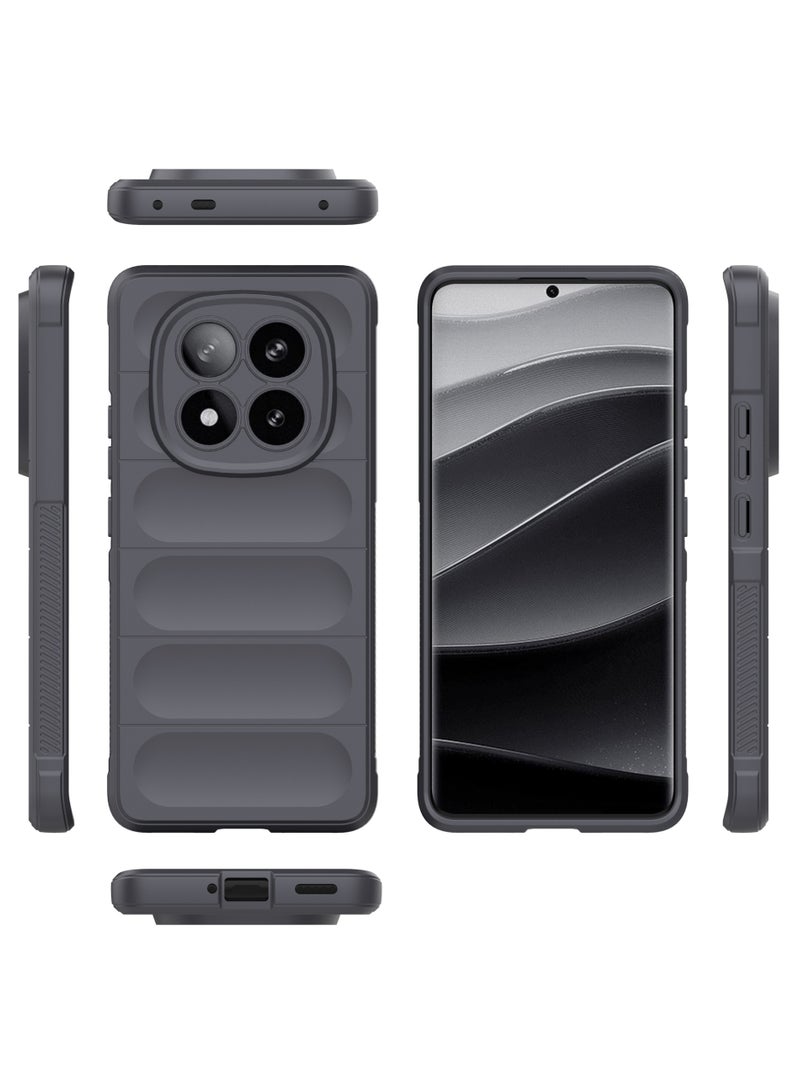 ولديك جراب فاخر لهاتف شاومي ريدمي نوت 14 برو 5G | جراب سيليكون فاخر مصمم خصيصًا لهاتف شاومي ريدمي نوت 14 برو 5G | جراب شاومي ريدمي نوت 14 برو 5G، جراب خلفي رفيع واقٍ للكاميرا والحماية من السقوط لهاتف شاومي ريدمي نوت 14 برو 5G - رمادي - Image 3