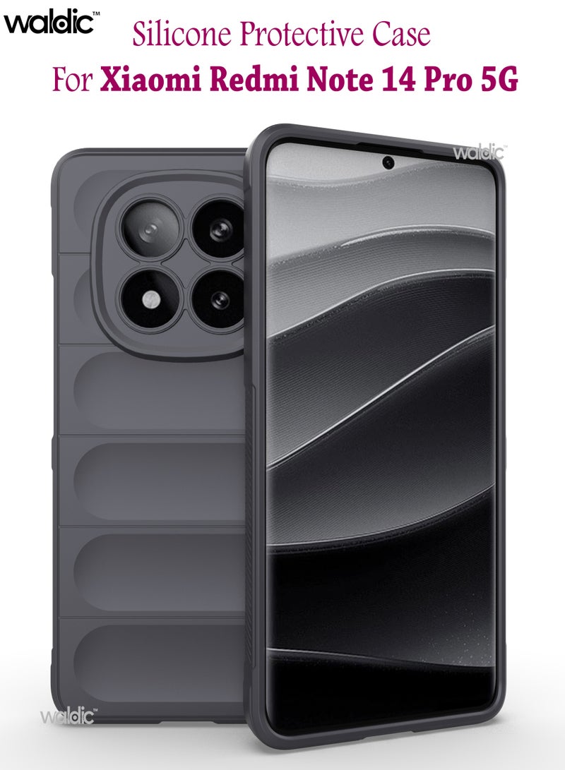 ولديك جراب فاخر لهاتف شاومي ريدمي نوت 14 برو 5G | جراب سيليكون فاخر مصمم خصيصًا لهاتف شاومي ريدمي نوت 14 برو 5G | جراب شاومي ريدمي نوت 14 برو 5G، جراب خلفي رفيع واقٍ للكاميرا والحماية من السقوط لهاتف شاومي ريدمي نوت 14 برو 5G - رمادي - Image 1