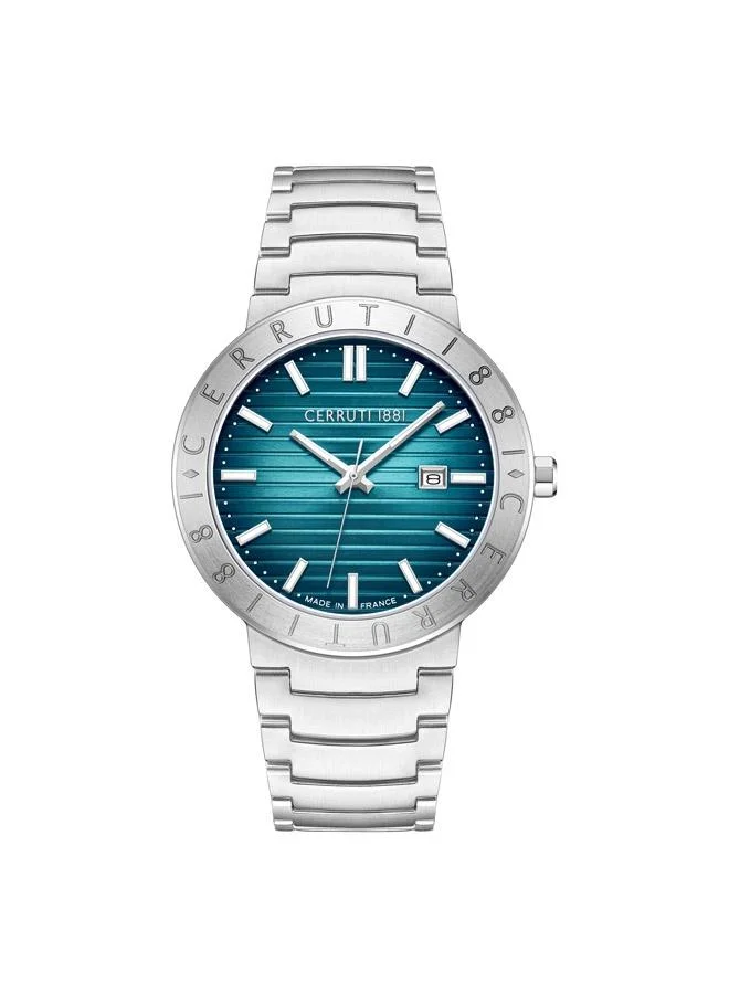 CERRUTI 1881 Cerruti 1881 Filiano Analog Blue Watch For Men Sapphire Coated Flat Glass And Stainless Steel Bracelet 42mm Water Resistant 5 ATM - CIWGA0043102